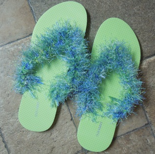 fun fur flip flop crochet pattern